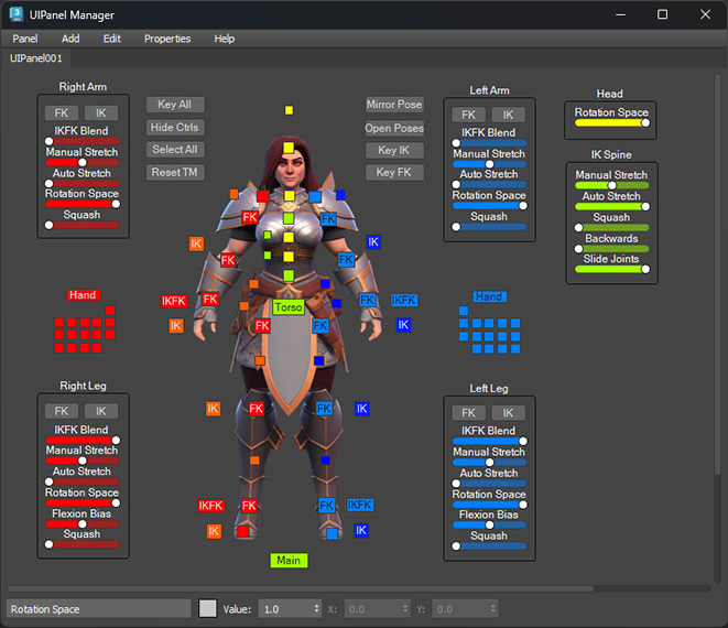 3ds max smartanim animation rig toolkit ui panel